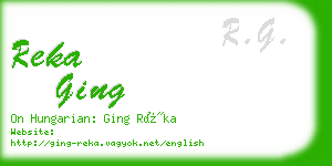 reka ging business card